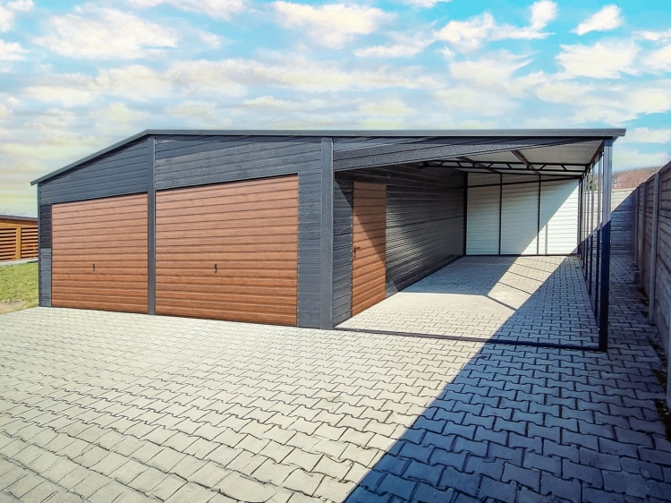 garaz-blaszany-6,7x7m-z-wiata-3m-po-prawej-czern-orzech-3.jpg