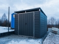 Wiata śmietnikowa - schowek 2,5x3,5m w kolorze Matowy Grafit z furtką dwuskrzydłową - zdjęcie 3
