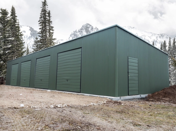 Garaż blaszany Hala 20x7m Matowa Zieleń + Furtka + Automatyka zdjęcie 1